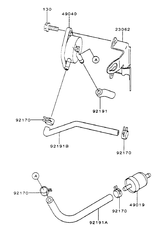 Fuel Tank Fuel Valve Assembly Kawasaki FH500V AS29
