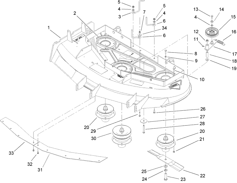 Spindle Pulley and Belt Assembly