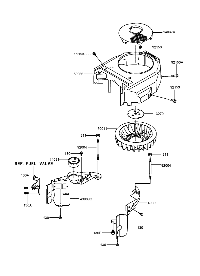 Cooling Equipment Assembly Kawasaki FH430V BS28 R