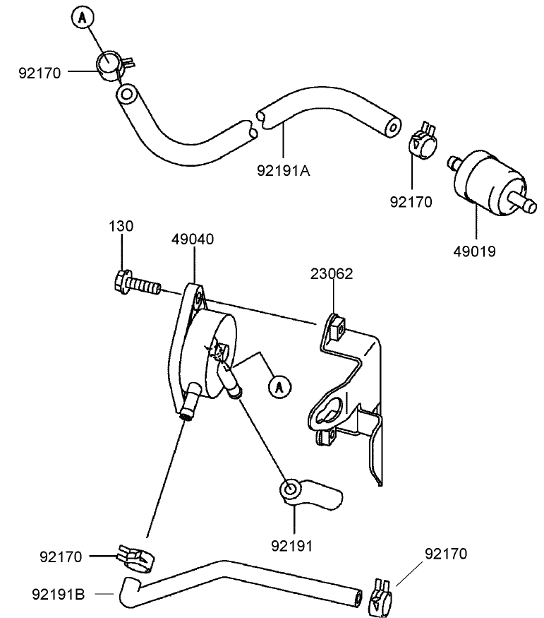 Fuel TankFuel Valve Assembly Kawasaki FH541V AS30