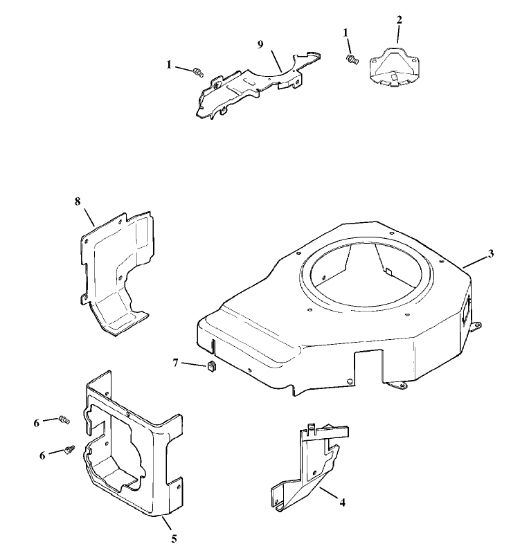 Blower Housing And Baffles Assembly Kohler Model Cv15t 41604