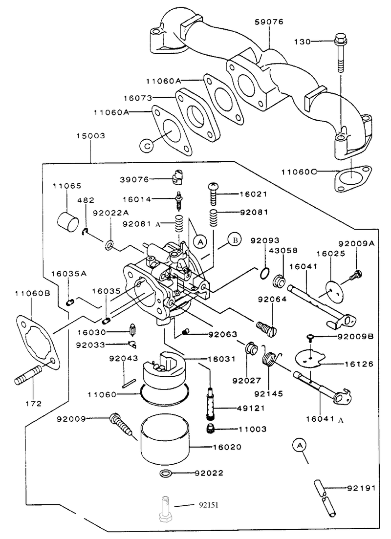 Carburetor Assembly Kawasaki Fh451v As08