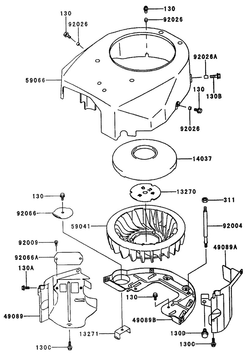 Cooling Equipment Assembly Kawasaki Fh451v As08