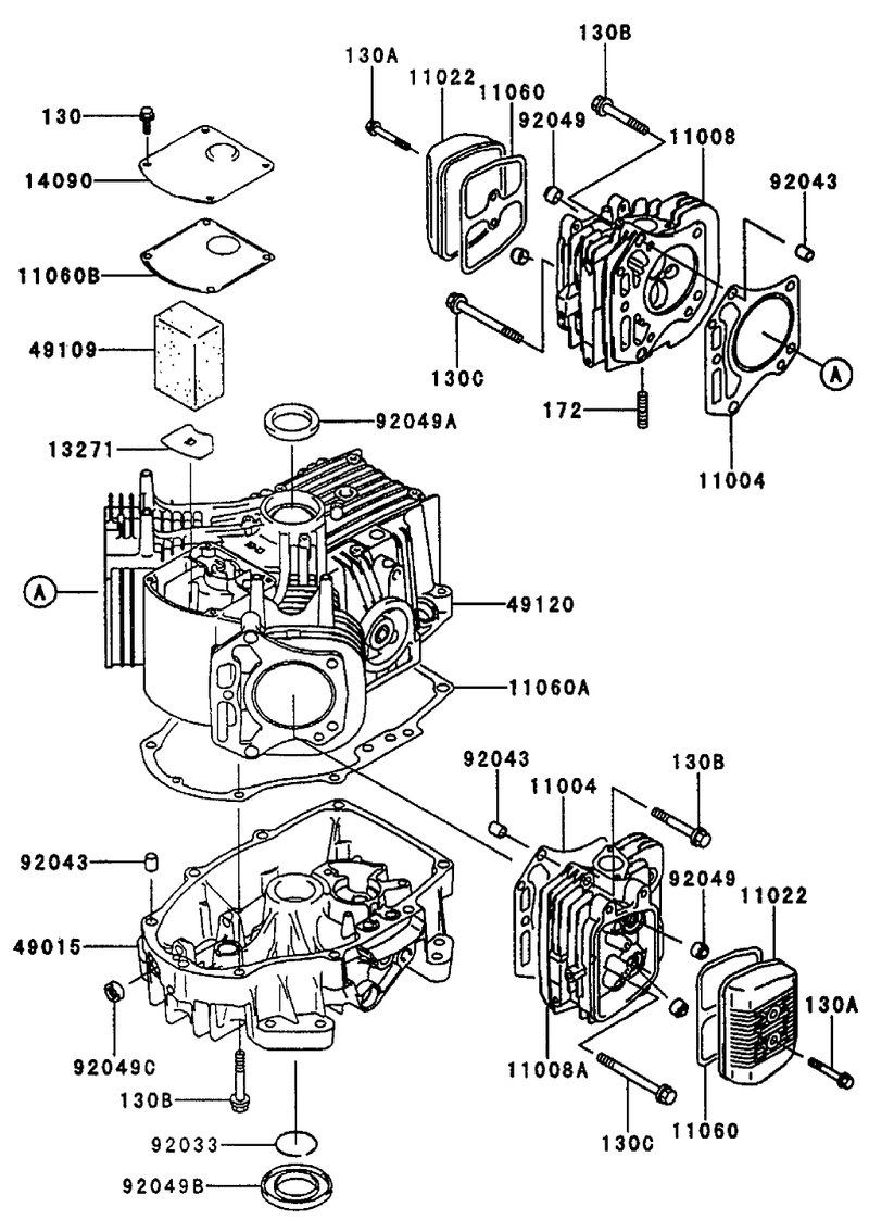 Cylindercrankcase Assembly Kawasaki Fh451v As08