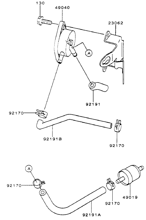Fuel Tankfuel Valve Assembly Kawasaki Fh451v As08