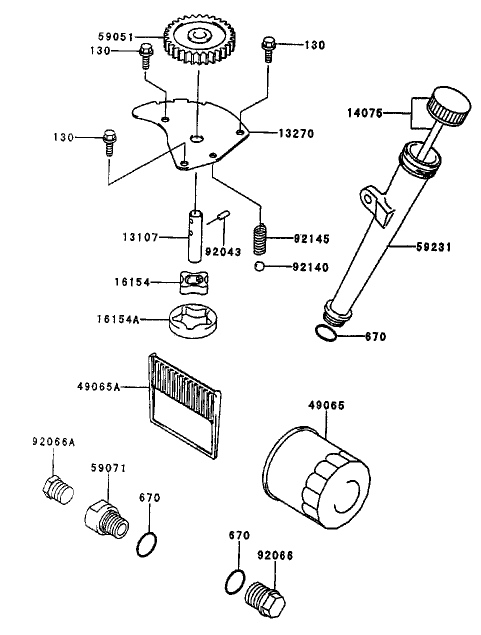 Lubrication Equipment Assembly Kawasaki Fh451v As08