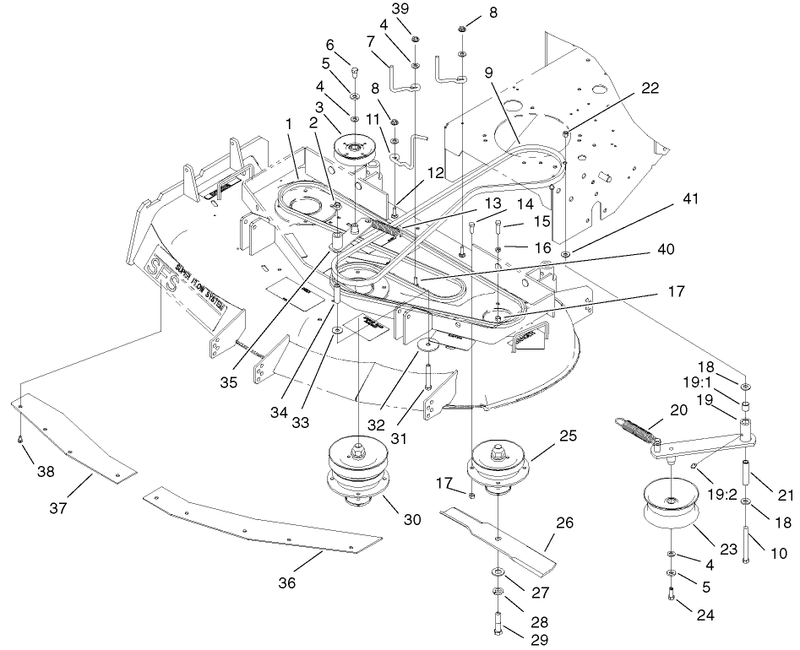 Spindle Idler Pulley And Belt Assembly