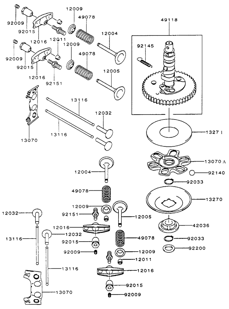Valvecamshaft Assembly Kawasaki Fh451v As08