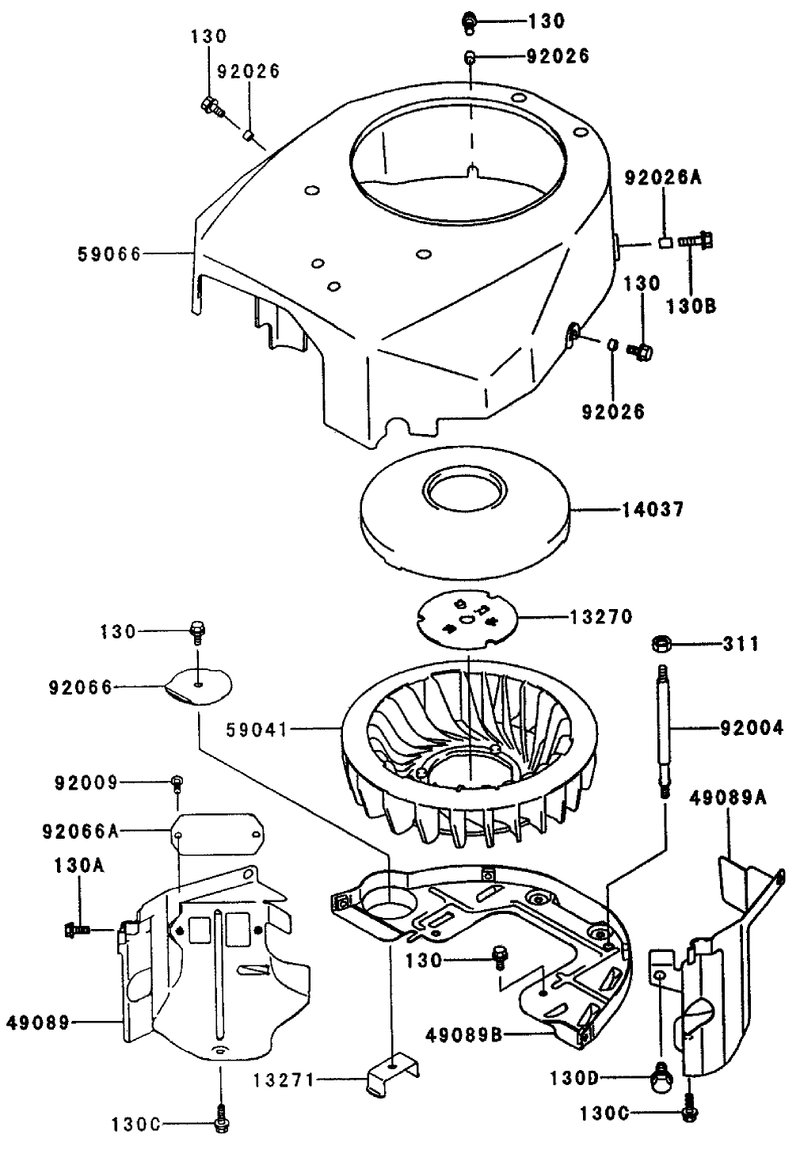Cooling Equipment Assembly Kawasaki Fh451v As08