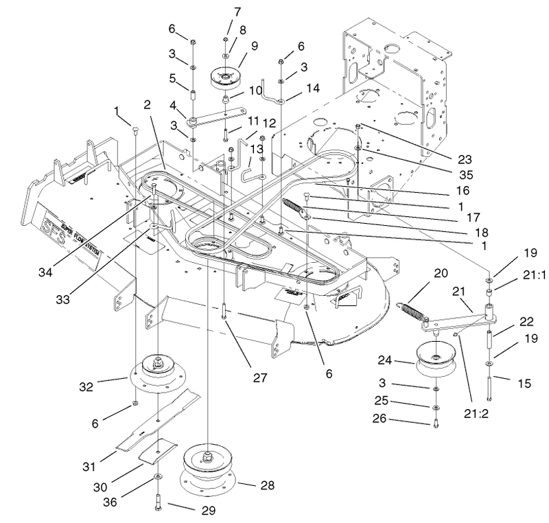 Spindle Idler Pulley And Belt Assembly