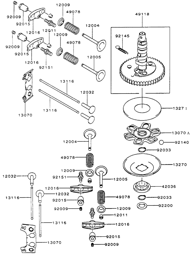 Valvecamshaft Assembly Kawasaki Fh451v As08