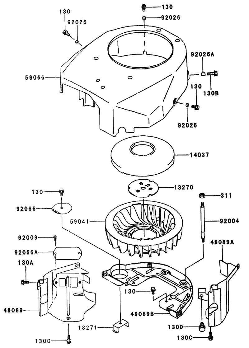 Cooling Equipment Assembly Kawasaki Fh500v As25