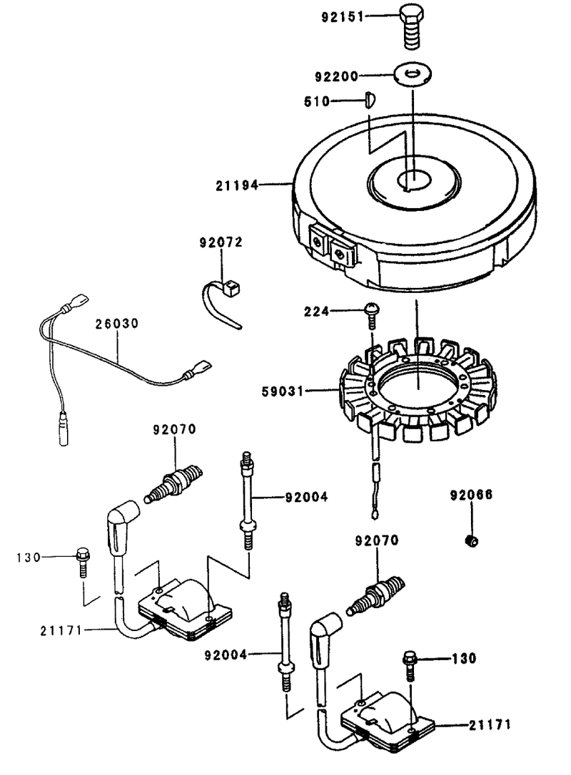 Electric Equipment Assembly Kawasaki Fh500v As25