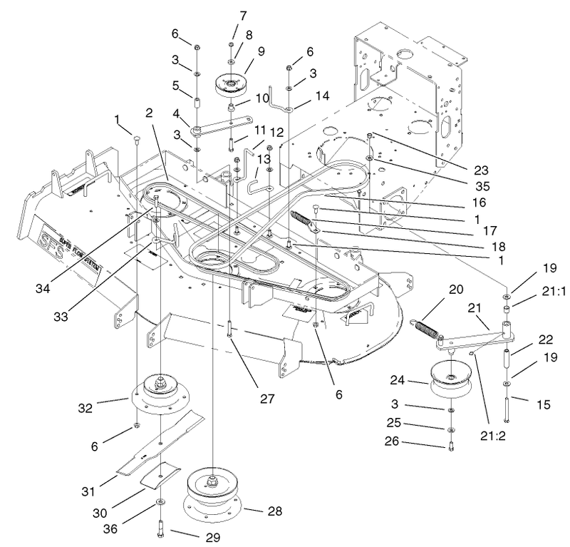 Spindle Idler Pulley And Belt Assembly