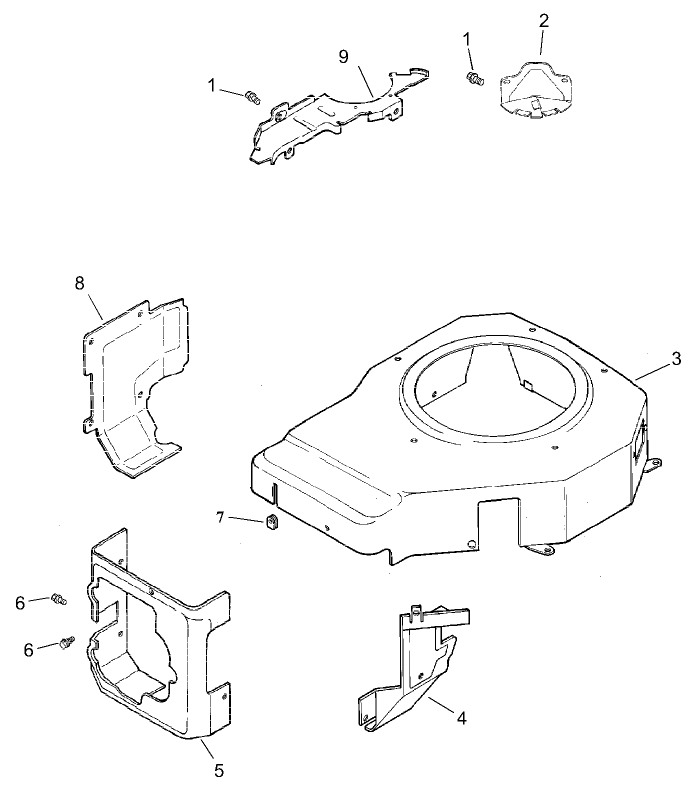 Blower Housing And Baffle Assembly Kohler Model Cv15t 41604