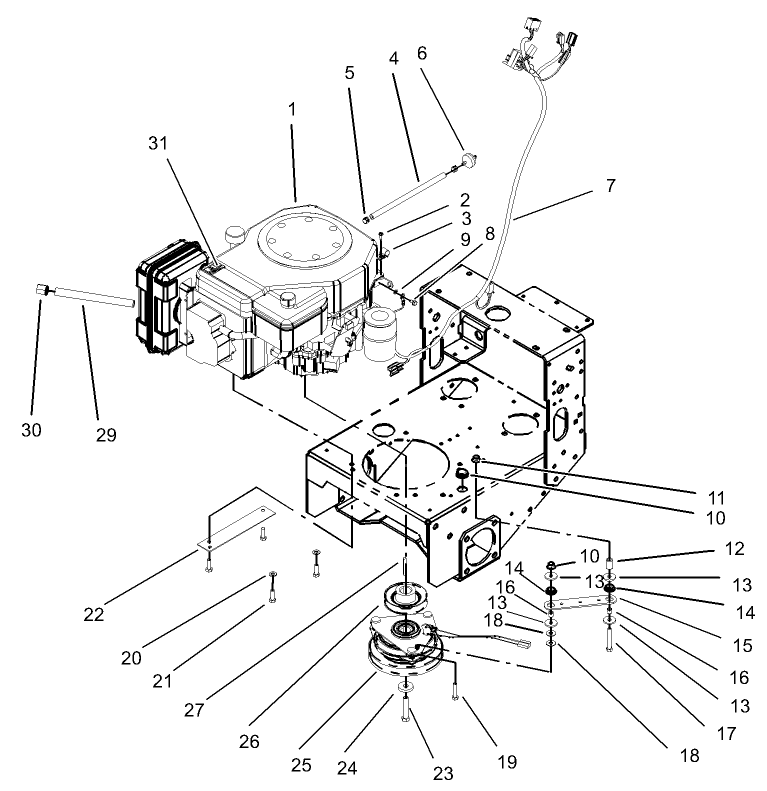 Engine And Clutch Assembly