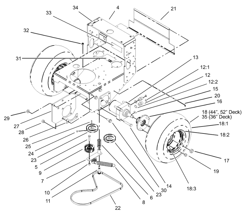 Wheel Motors Pump Belt And Pump Idler Assembly