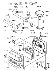 Air Filtermuffler Assembly Kawasaki Fh451v-As08