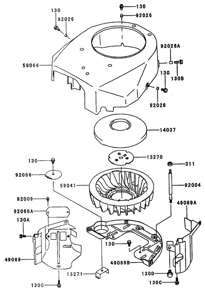 Cooling Equipment Assembly Kawasaki Fh451v As08