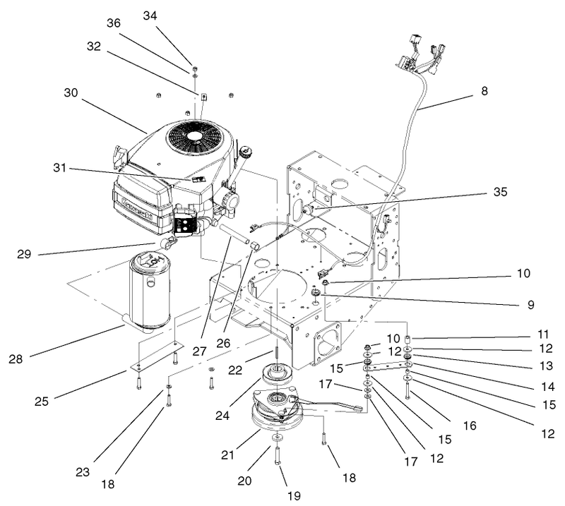 Engine And Clutch Assembly