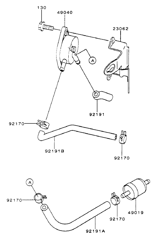 Fuel Tankfuel Valve Assembly Kawasaki Fh451v As08