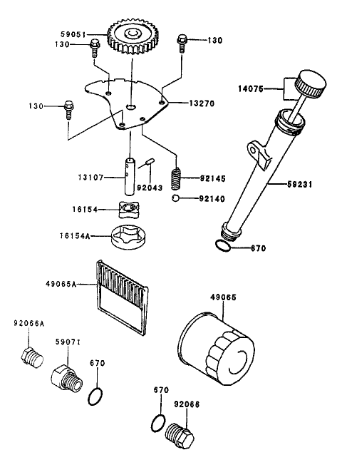 Lubrication Equipment Assembly Kawasaki Fh451v As08