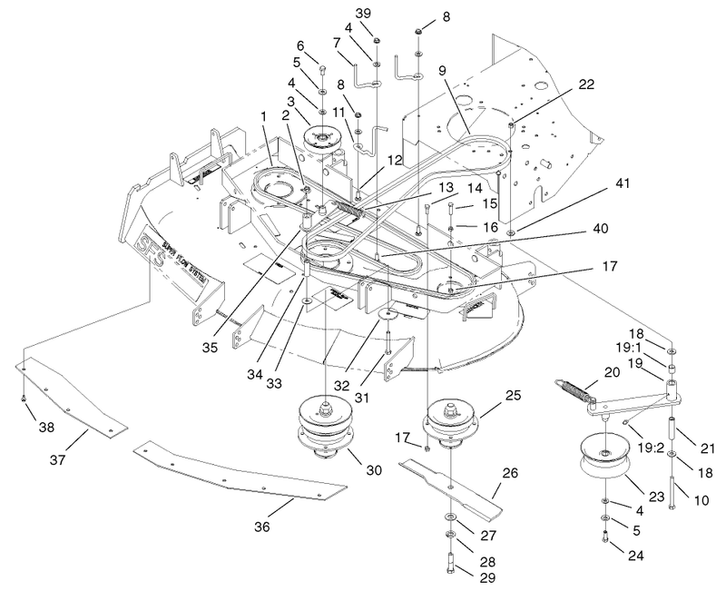 Spindle Idler Pulley And Belt Assembly