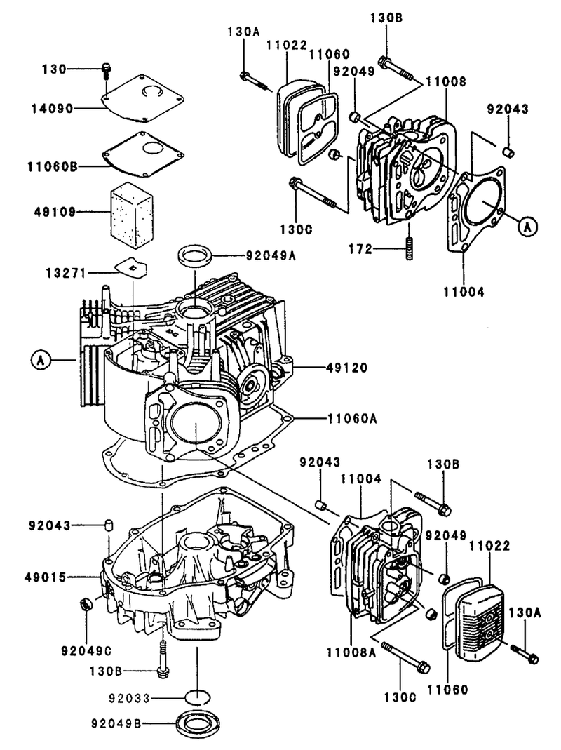 Cylindercrankcase Assembly Kawasaki Fh451v As08