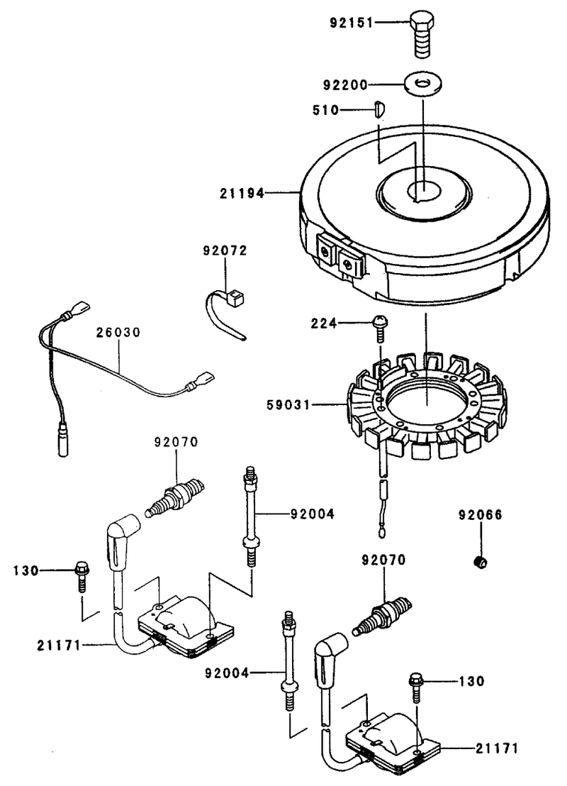 Electric Equipment Assembly Kawasaki Fh451v As08