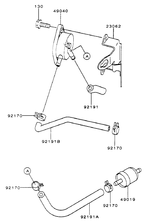Fuel Tankfuel Valve Assembly Kawasaki Fh451v As08