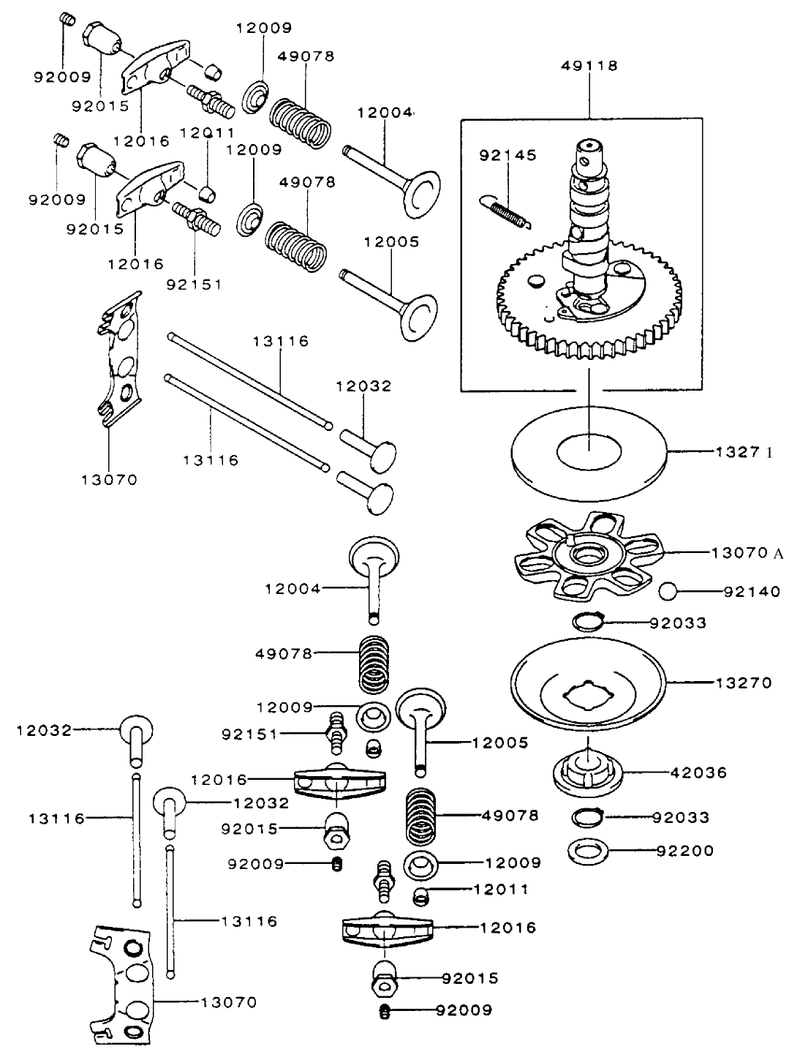 Valvecamshaft Assembly Kawasaki Fh451v As08