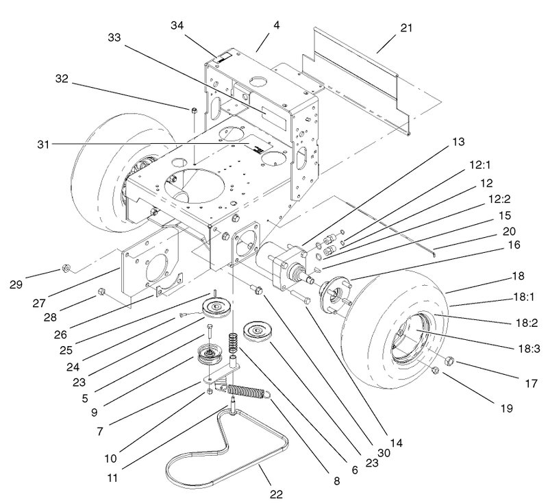 Wheel Motor Pump Idler And Belt Assembly