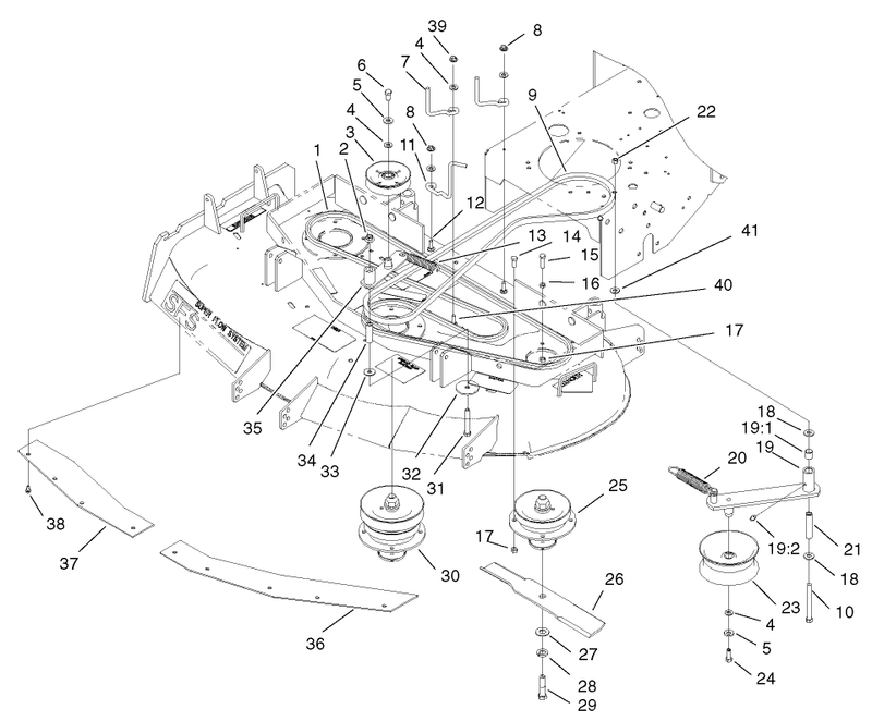 Spindle Idler Pulley And Belt Assembly
