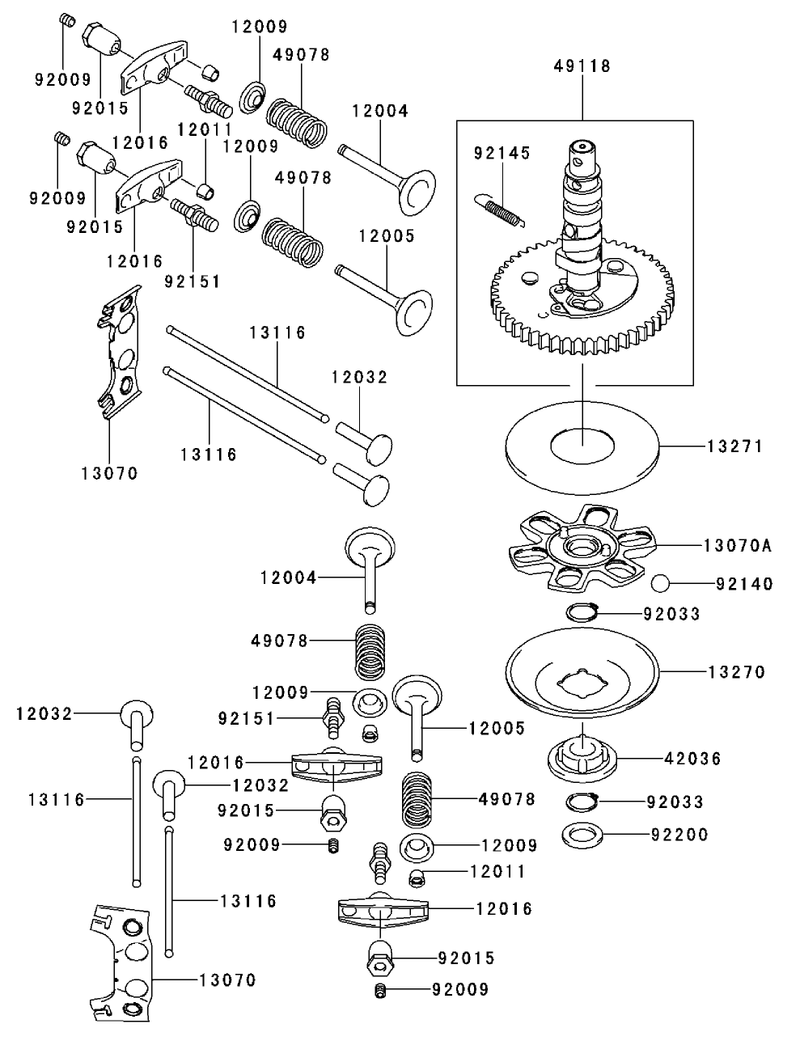 Valvecamshaft Kawasaki Fh500v As30