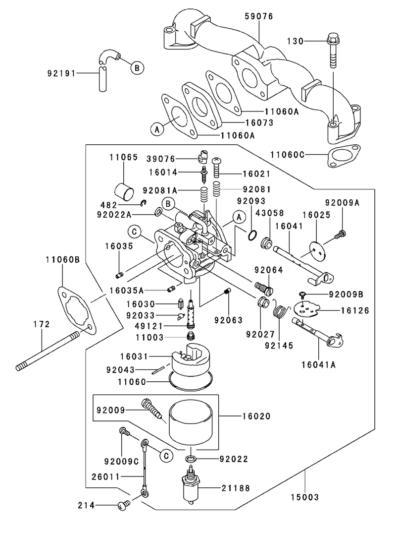 Carburetor Kawasaki Fh500v As30