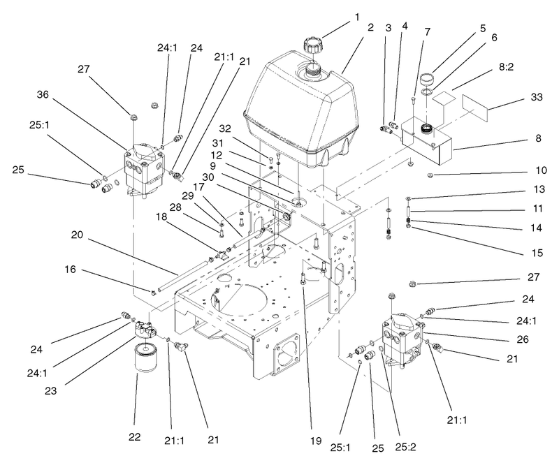 Fuel Tank Hydraulic Tank Pump And Filter Assembly