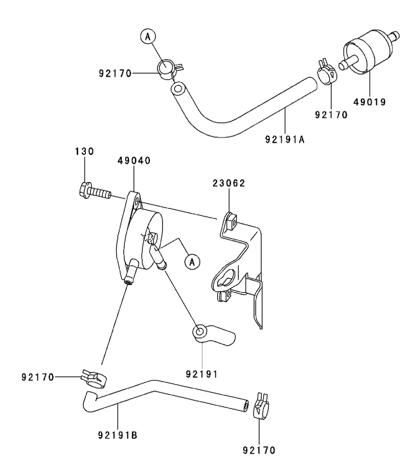 Fuel Tankfuel Valve Kawasaki Fh500v As30