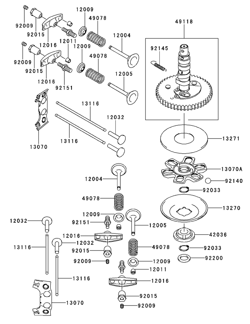 Valvecamshaft Kawasaki Fh500v As30