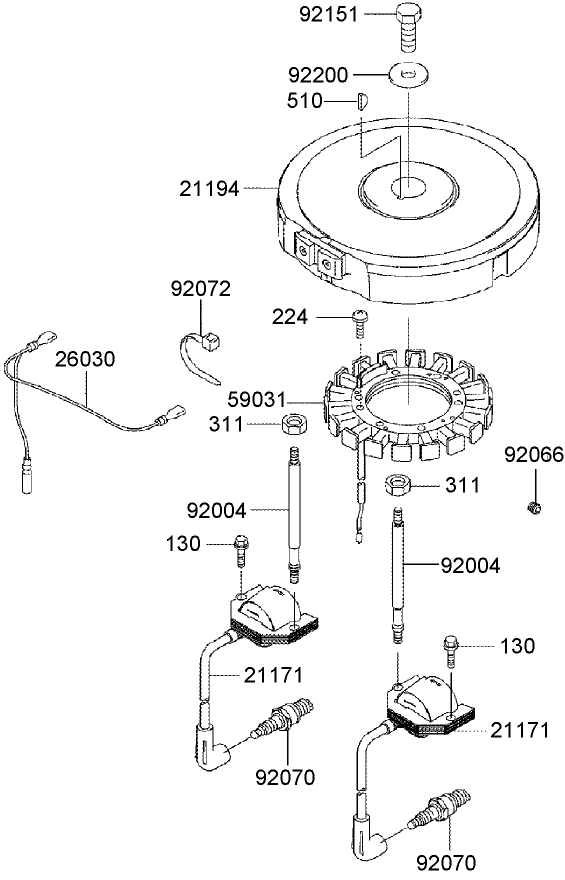 Electric Equipment Assembly Kawasaki FH541V AS30
