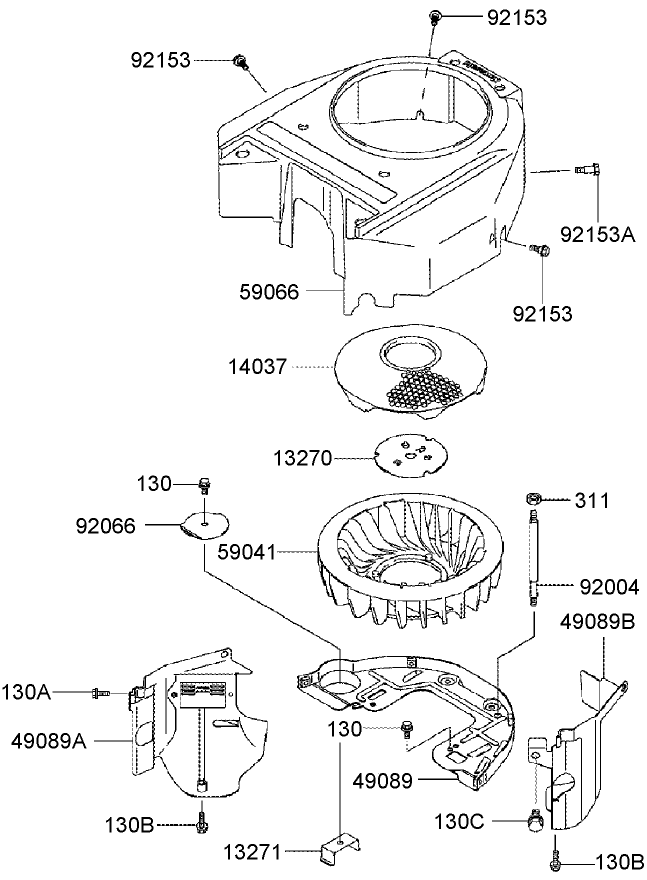Cooling Equipment Assembly Kawasaki FH541V AS30