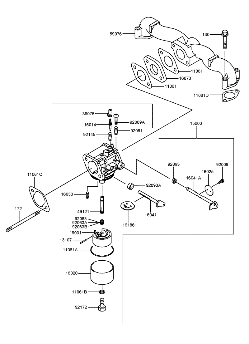Carburetor Assembly Kawasaki FH541V BS30 R