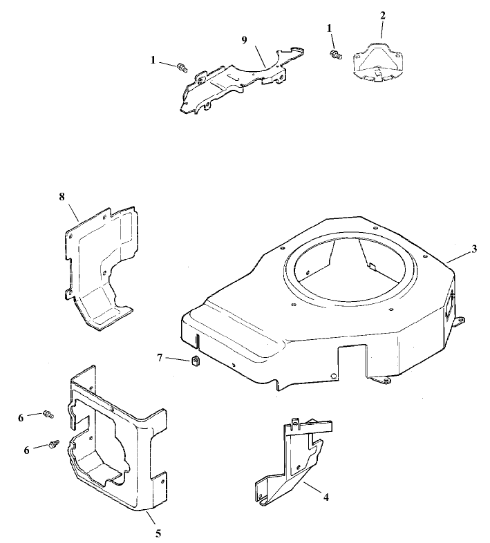 Blower Housing And Baffles Assembly Kohler Model CV15T 41604