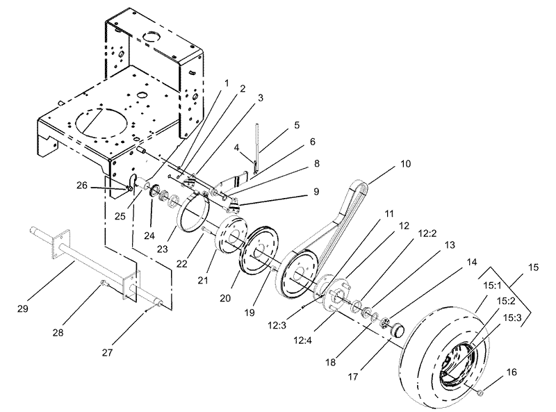 Wheel Drive and Brake Assembly