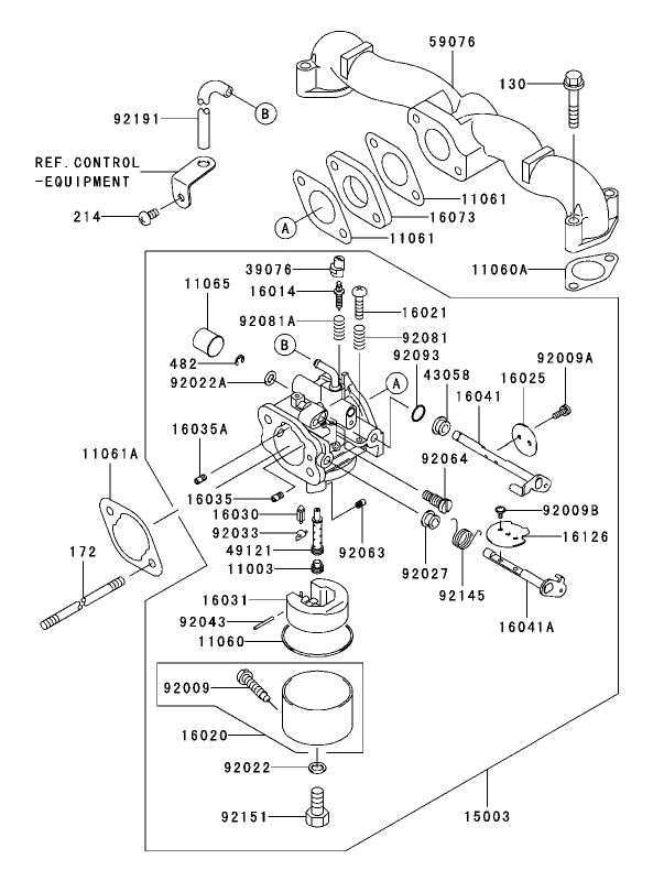 Carburetor Assembly Kawasaki FH451V AS11