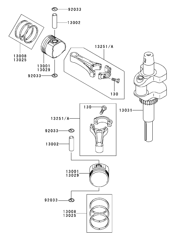 PistonCrankshaft Assembly Kawasaki FH451V AS11