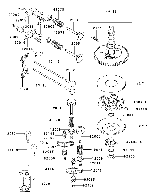 ValveCamshaft Assembly Kawasaki FH451V AS11