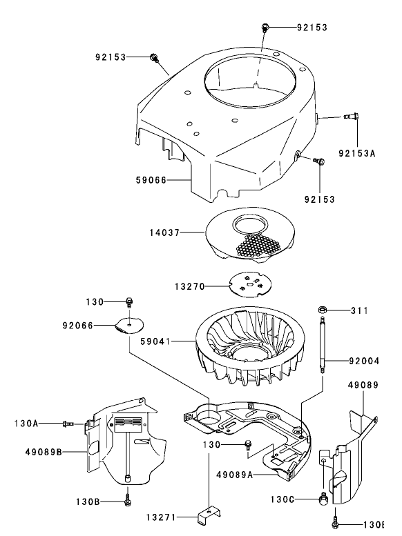 Cooling Equipment Assembly Kawasaki FH451V AS11