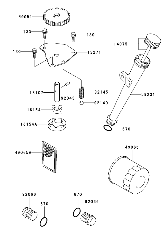 Lubrication Equipment Assembly Kawasaki FH451V AS11