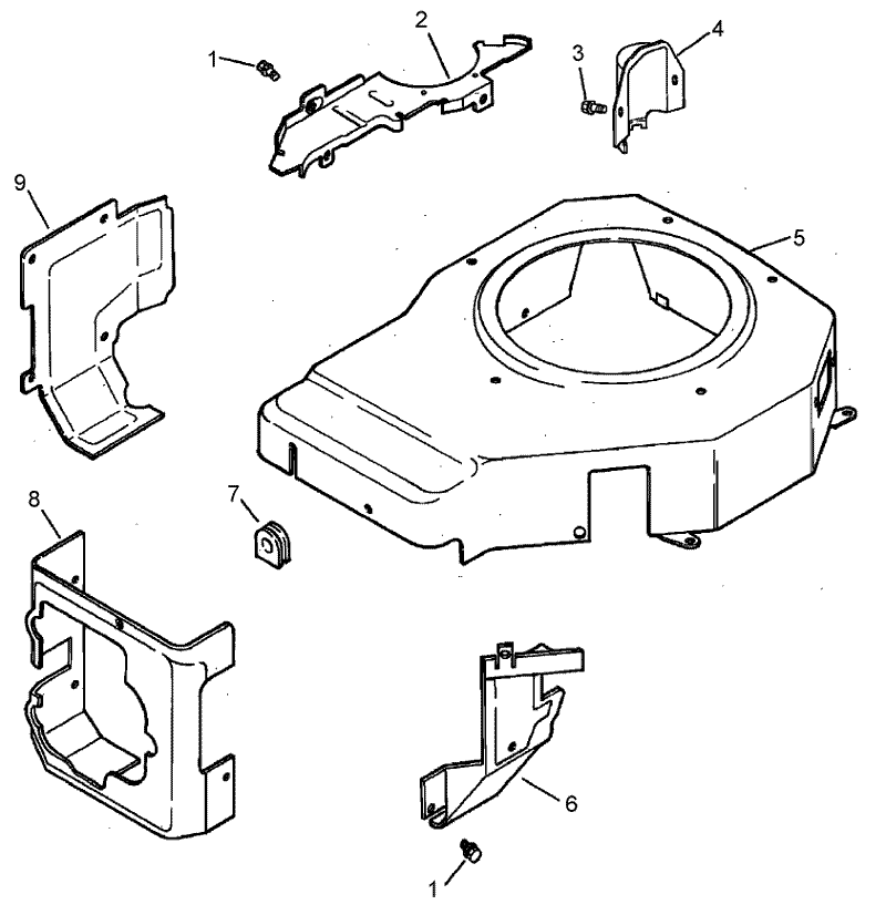 Blower Housing and Baffle Assembly Kohler CV15T 41629