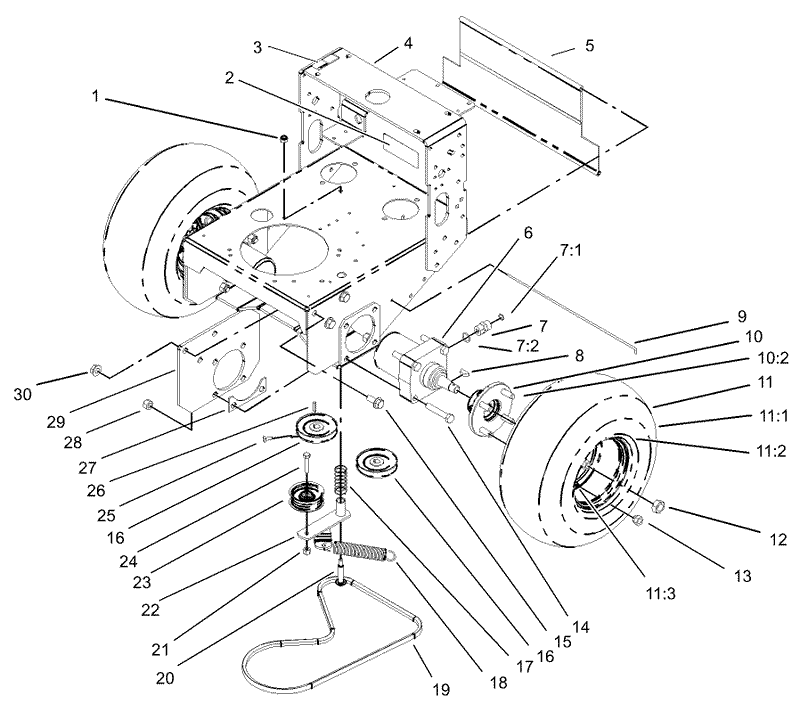 Wheel Motor Pump Idler and Belt Assembly